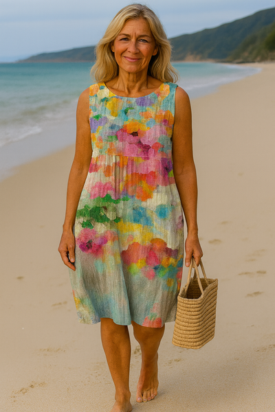 Thalia - Versatile multicolored midi dress