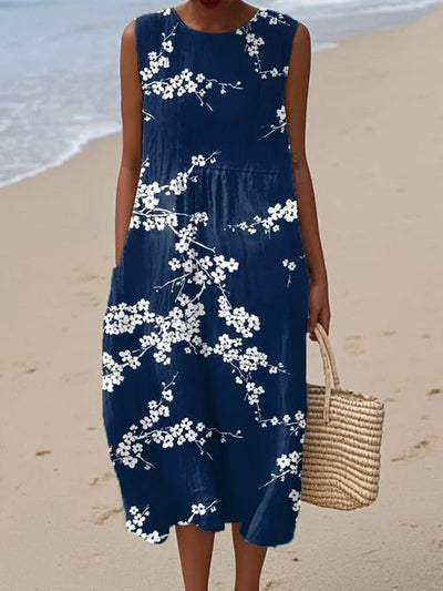 Veyra – Elegant midi dress with floral pattern
