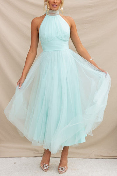 Mia | Flowing Halter Dress